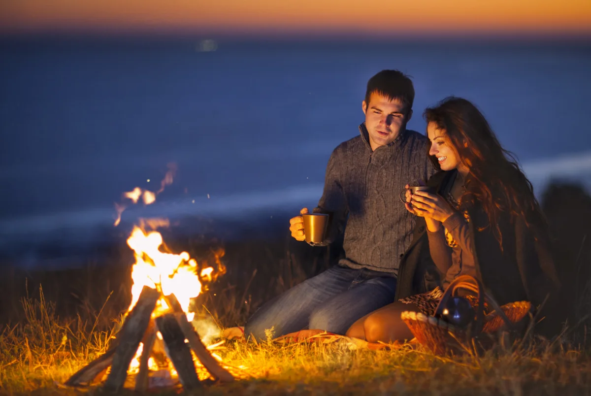 CrushNearby Review - romantic evening by the fire
